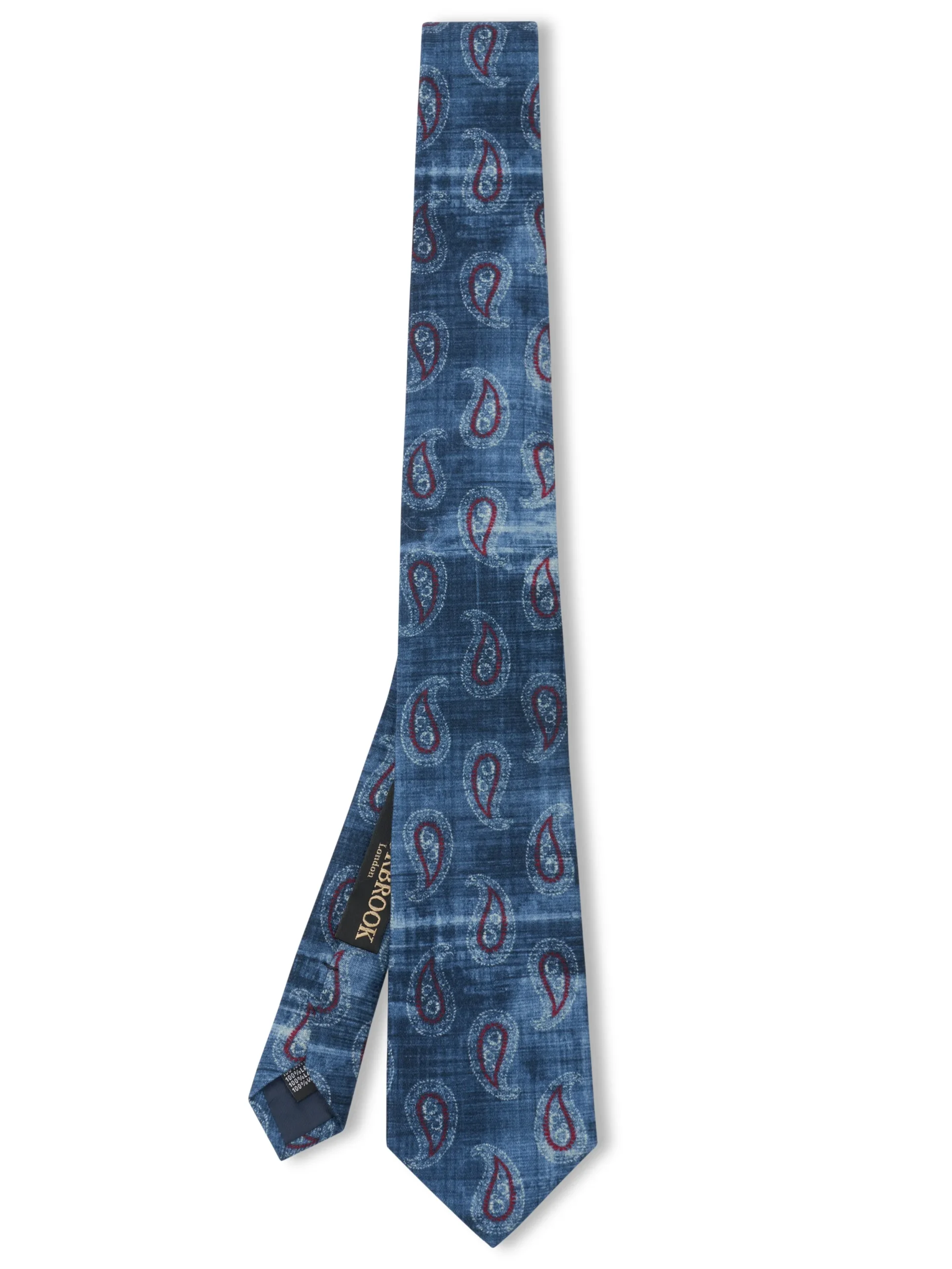 Favourbrook Blue Shirburn Paisley Wool Tie- Ties