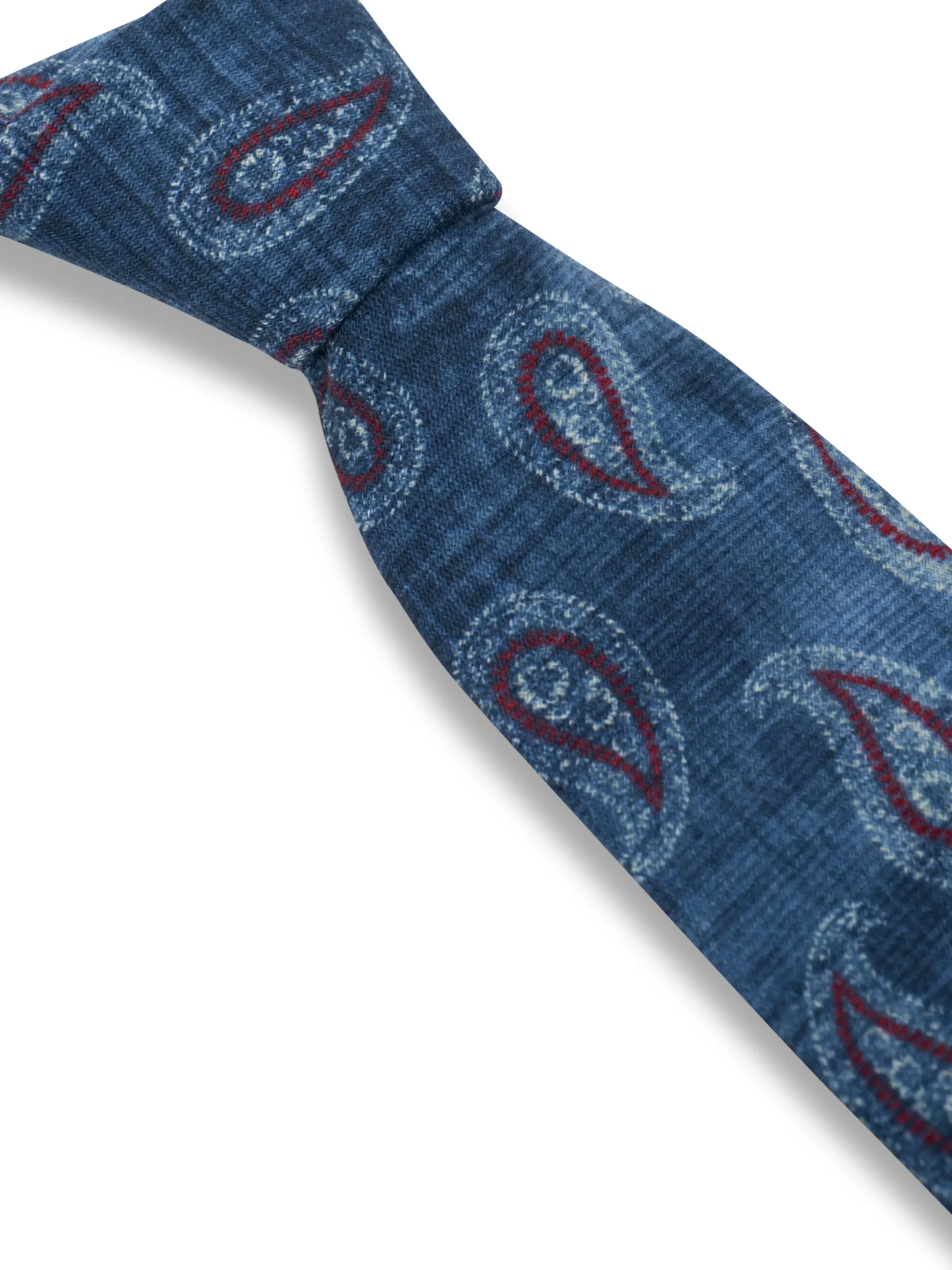 Favourbrook Blue Shirburn Paisley Wool Tie- Ties
