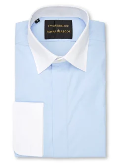 Favourbrook Blue/White Steed Cotton Gatsby Shirt- Shirts