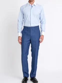 Favourbrook Blue/White Steed Cotton Gatsby Shirt- Shirts