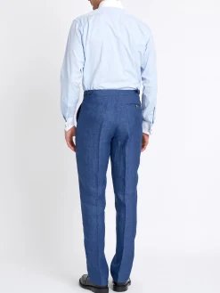 Favourbrook Blue/White Steed Cotton Gatsby Shirt- Shirts
