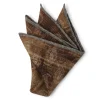 Favourbrook Brown Shirburn Paisley Wool Pocket Square- Pocket Squares