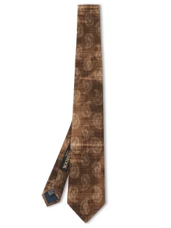 Favourbrook Brown Shirburn Paisley Wool Tie- Ties