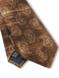 Favourbrook Brown Shirburn Paisley Wool Tie- Ties