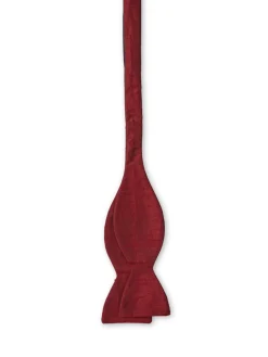 Favourbrook Burgundy Douppion Silk Bow Tie- Bow Ties