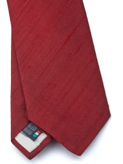 Favourbrook Burgundy Douppion Silk Tie- Ties