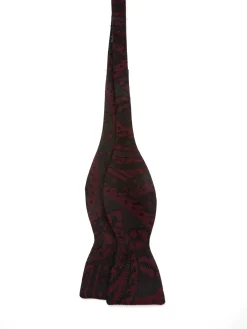 Favourbrook Burgundy Heathcote Paisley Cotton/Silk Bow Tie- Bow Ties