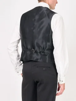 Favourbrook Burgundy Heathcote Paisley Single Breasted 4 Button Piped Waistcoat- Waistcoats | Single Breasted Waistcoats