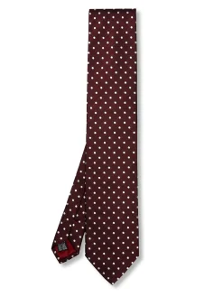 Favourbrook Burgundy Pickwick Silk Tie- Ties