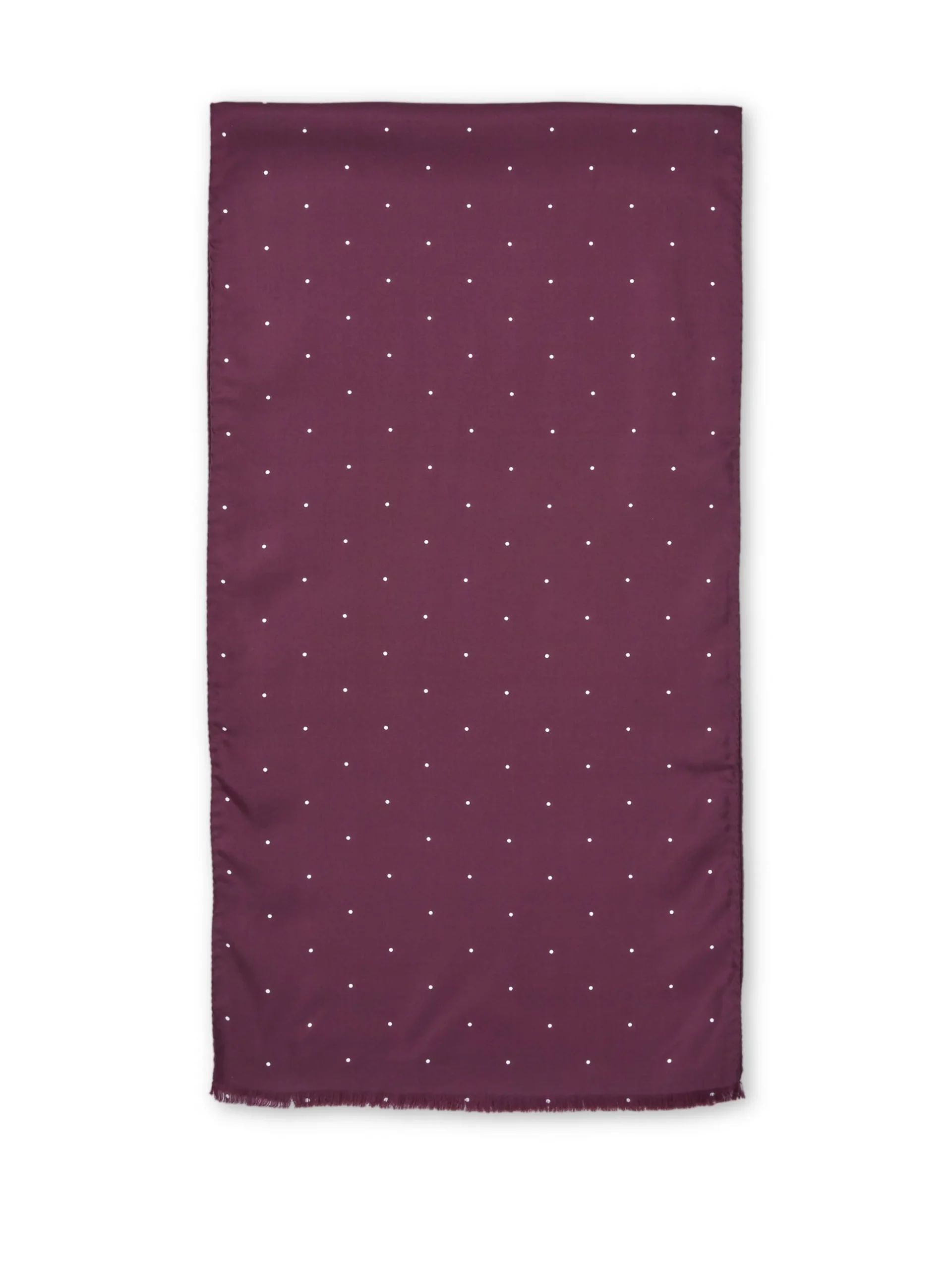 Favourbrook Burgundy Spot Silk Scarf- Scarves & Cravats