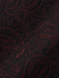 Favourbrook Burgundy Vincent Wool Single Breasted 4 Button Shawl Lapel Waistcoat- Waistcoats | Evening Waistcoats