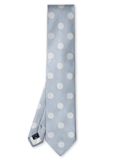 Favourbrook Cambridge Spot Grey/Cream Silk Tie- Royal Ascot | Ties