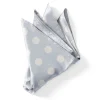 Favourbrook Cambridge Spot Grey/Cream Pocket Square- Pocket Squares