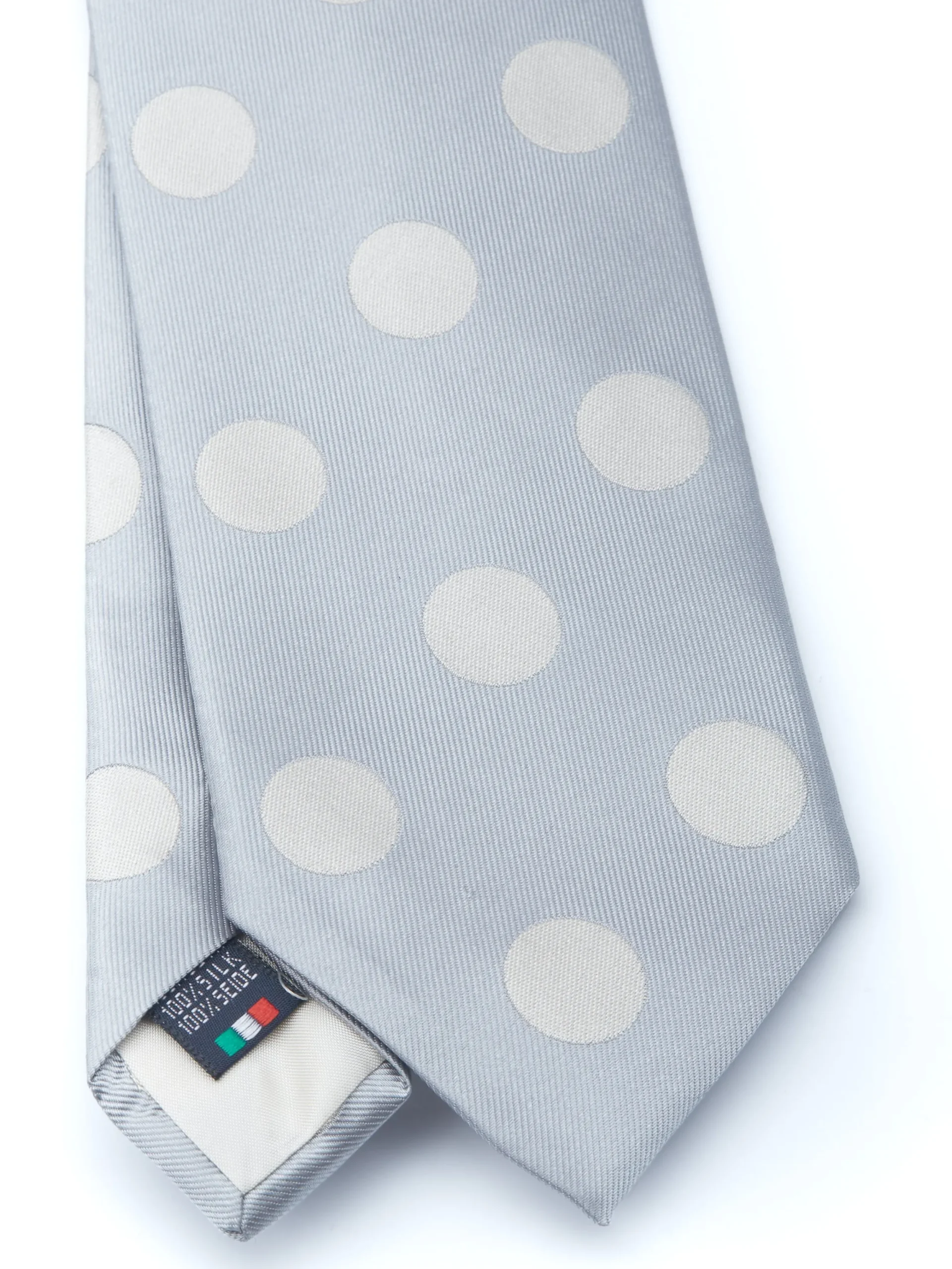 Favourbrook Cambridge Spot Grey/Cream Silk Tie- Royal Ascot | Ties