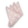 Favourbrook Cambridge Spot Pink/Cream Silk Pocket Square- Royal Ascot | Pocket Squares