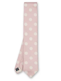 Favourbrook Cambridge Spot Pink/Cream Silk Tie- Royal Ascot | Ties