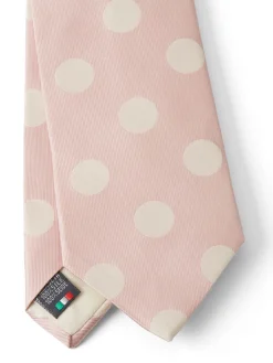 Favourbrook Cambridge Spot Pink/Cream Silk Tie- Royal Ascot | Ties