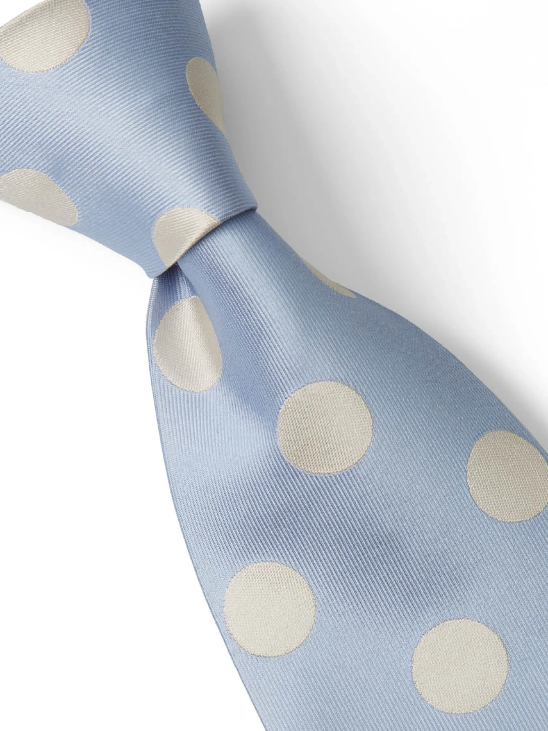 Favourbrook Cambridge Spot Sky/Cream Silk Tie- Ties