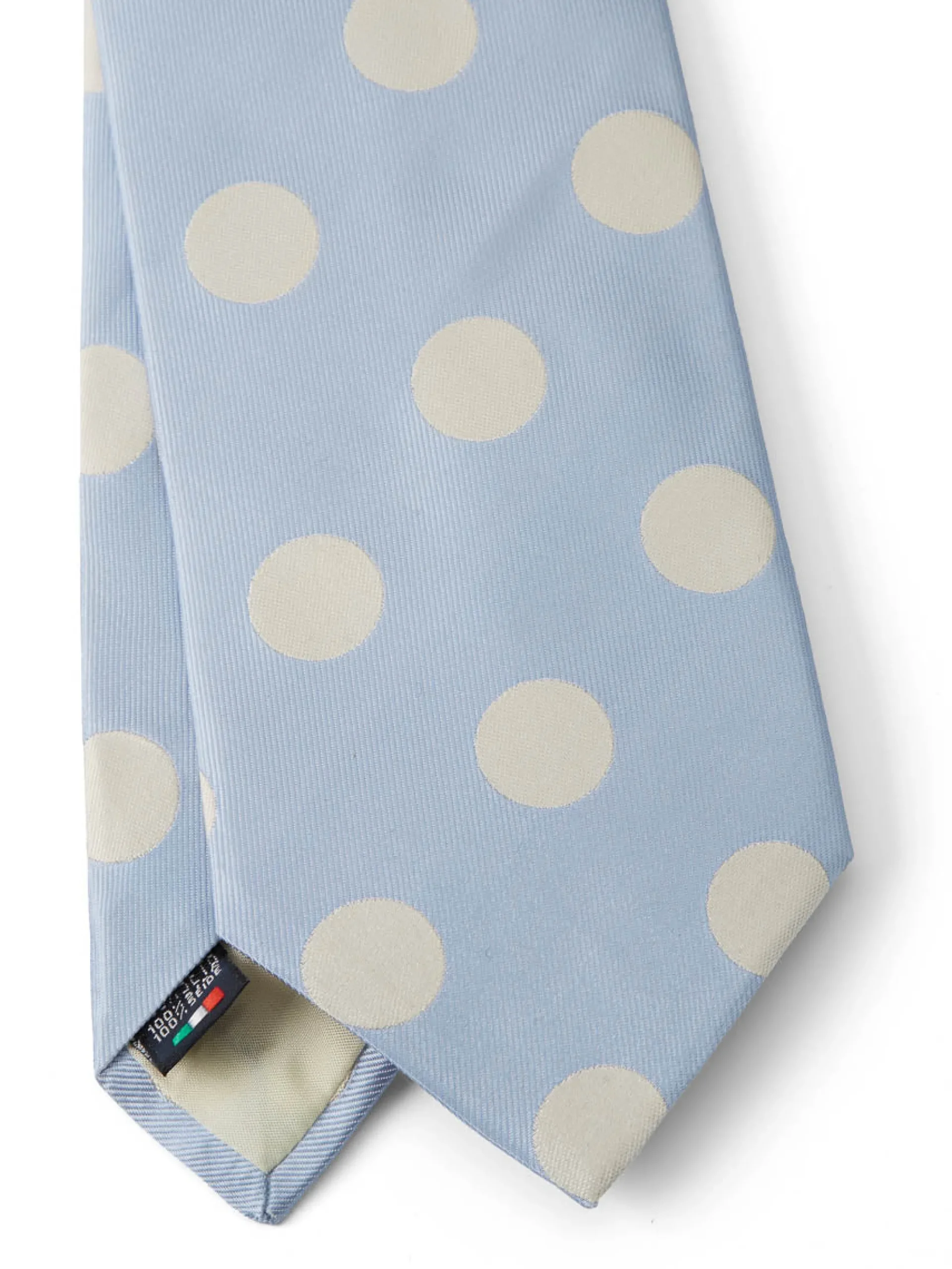 Favourbrook Cambridge Spot Sky/Cream Silk Tie- Ties