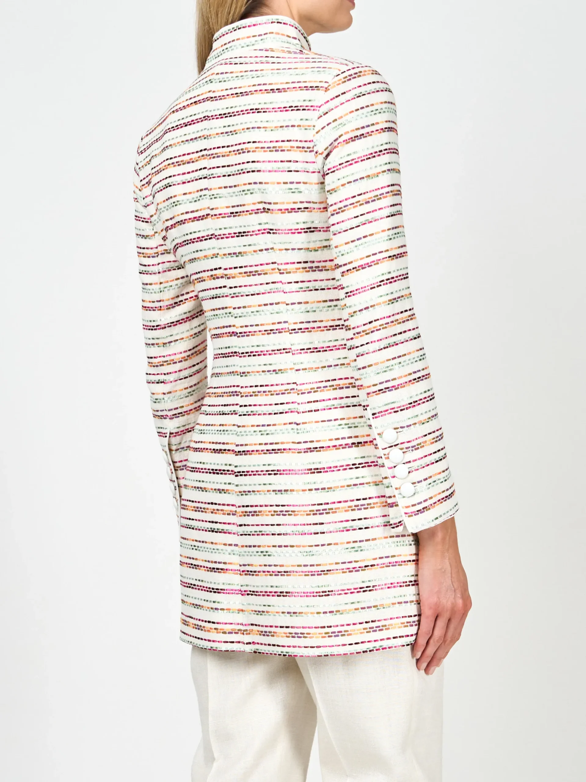 Favourbrook Camden Jacket Ivory Multi Crosby Linen-Women Short Jackets | Jackets & Coats