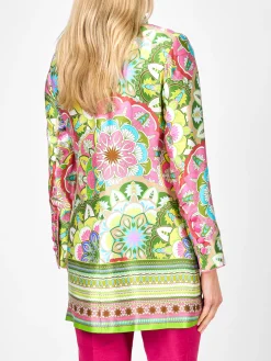 Favourbrook Camden Jacket Pink Green Rockingham Silk Satin-Women Short Jackets | Jackets & Coats