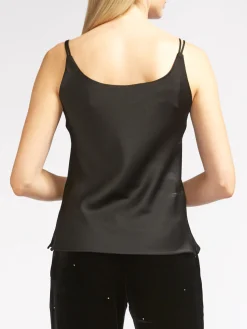 Favourbrook Camisole Bias Top Black Heavy Crepe Satin-Women Eveningwear | Eveningwear