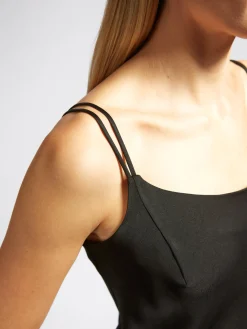 Favourbrook Camisole Bias Top Black Heavy Crepe Satin-Women Eveningwear | Eveningwear