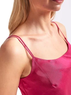 Favourbrook Camisole Bias Top Fuchsia Silverstone Silk Linen-Women Tops & Blouses