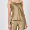 Favourbrook Camisole Bias Top Hay Gold Silk Crepe Satin-Women Eveningwear | Eveningwear