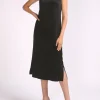 Favourbrook Camisole Dress Black Heavy Crepe Satin-Women Eveningwear | Eveningwear