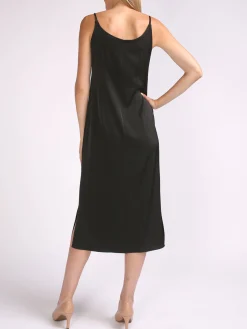 Favourbrook Camisole Dress Black Heavy Crepe Satin-Women Eveningwear | Eveningwear