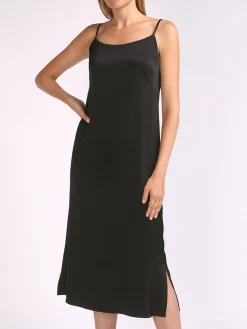 Favourbrook Camisole Dress Black Heavy Crepe Satin-Women Eveningwear | Eveningwear