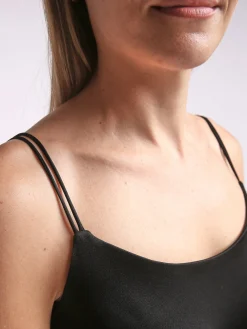 Favourbrook Camisole Dress Black Heavy Crepe Satin-Women Eveningwear | Eveningwear