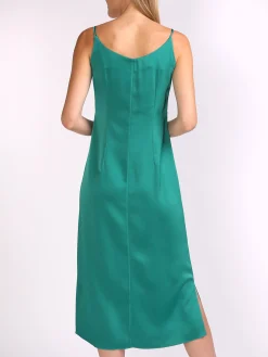 Favourbrook Camisole Dress Emerald Saona Crepe Satin-Women Eveningwear | Eveningwear