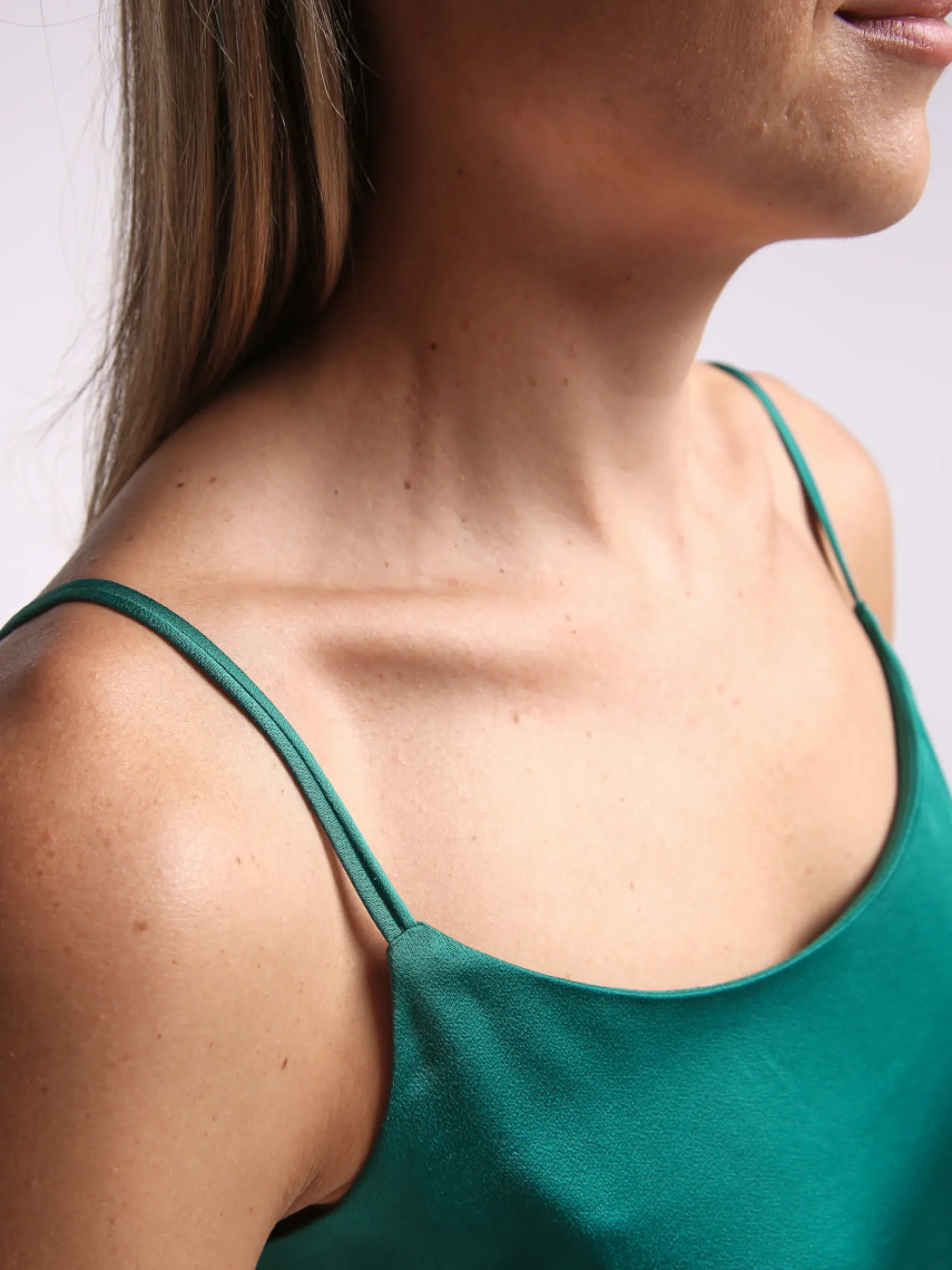 Favourbrook Camisole Dress Emerald Saona Crepe Satin-Women Eveningwear | Eveningwear