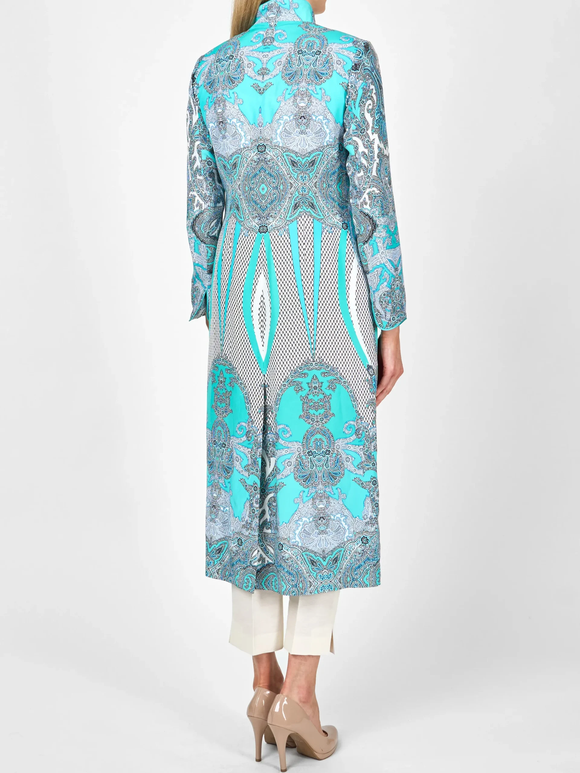 Favourbrook Carnaby Coat Aqua Rulaska Silk Satin-Women Mother Of The Bride | Jackets & Coats