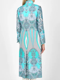 Favourbrook Carnaby Coat Aqua Rulaska Silk Satin-Women Mother Of The Bride | Jackets & Coats