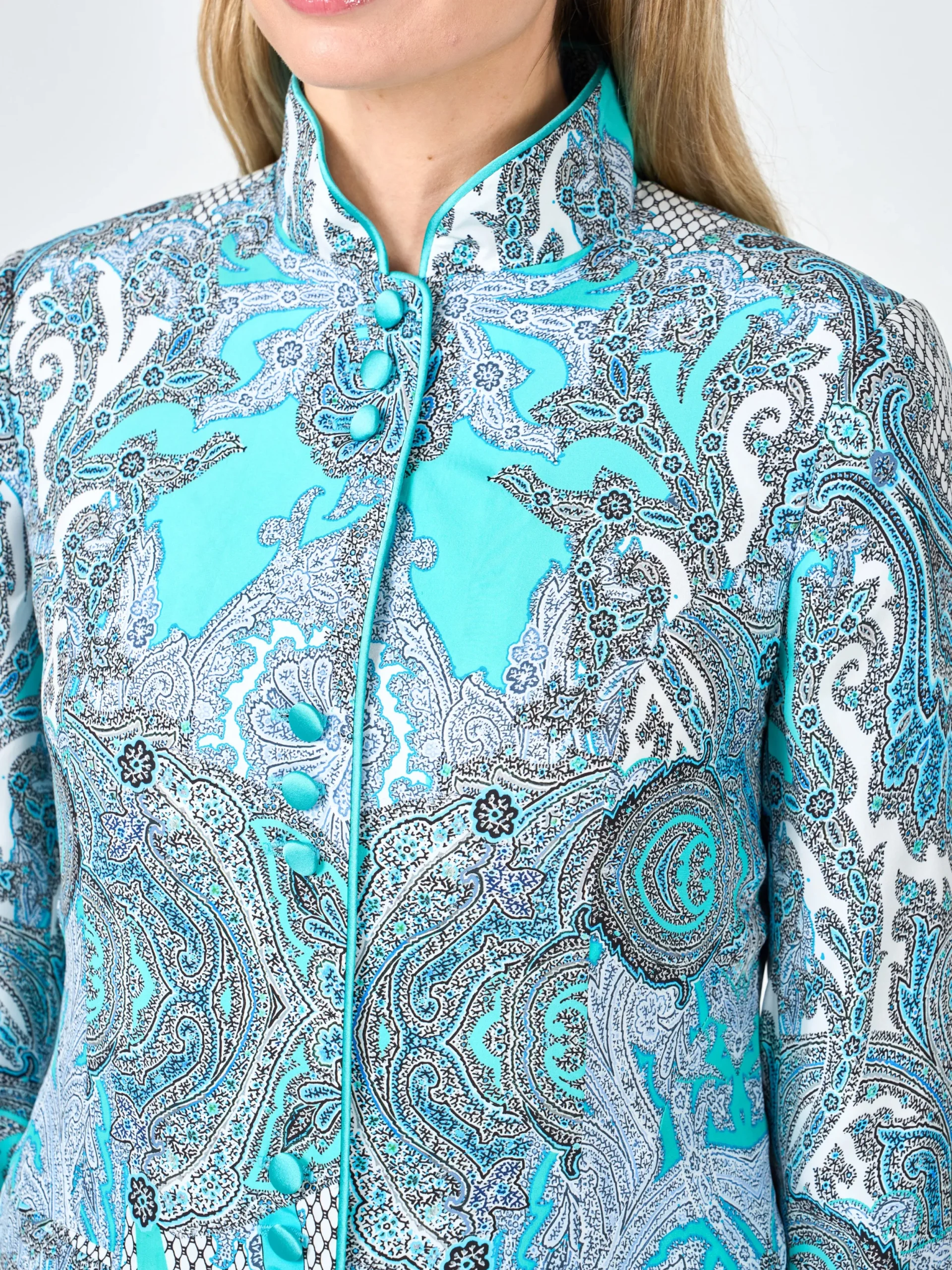 Favourbrook Carnaby Coat Aqua Rulaska Silk Satin-Women Mother Of The Bride | Jackets & Coats