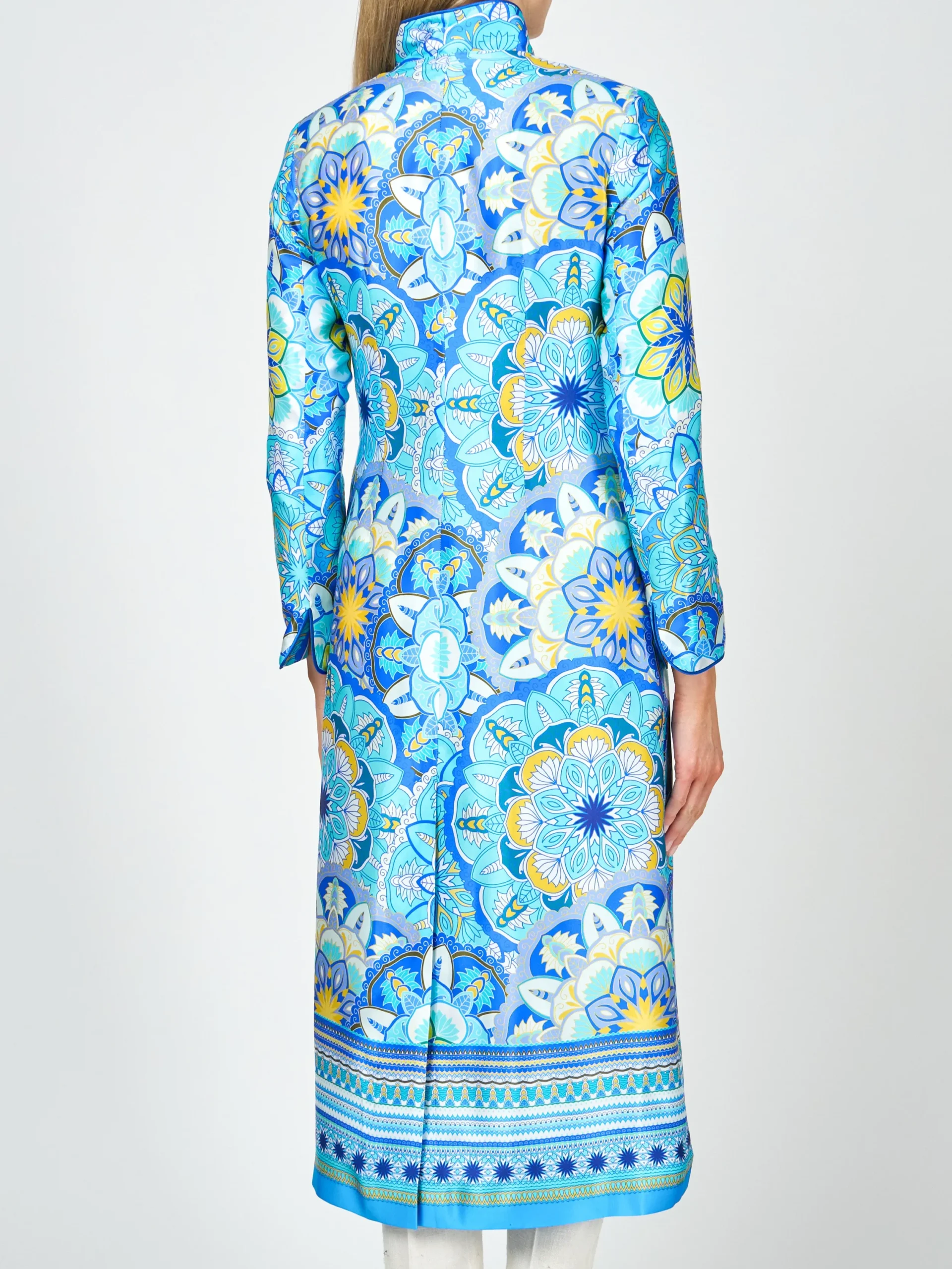 Favourbrook Carnaby Coat Blue Rockingham Silk Satin-Women Mother Of The Bride | Jackets & Coats