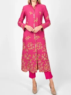 Favourbrook Carnaby Coat Peony Fenton Crease Resistant Linen-Women Mother Of The Bride | Jackets & Coats