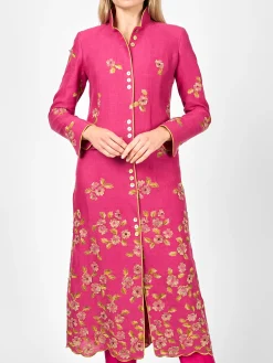 Favourbrook Carnaby Coat Peony Fenton Crease Resistant Linen-Women Mother Of The Bride | Jackets & Coats