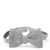 Favourbrook Charcoal Culcross Linen Bow Tie- Bow Ties
