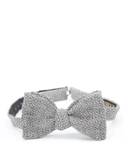 Favourbrook Charcoal Culcross Linen Bow Tie- Bow Ties