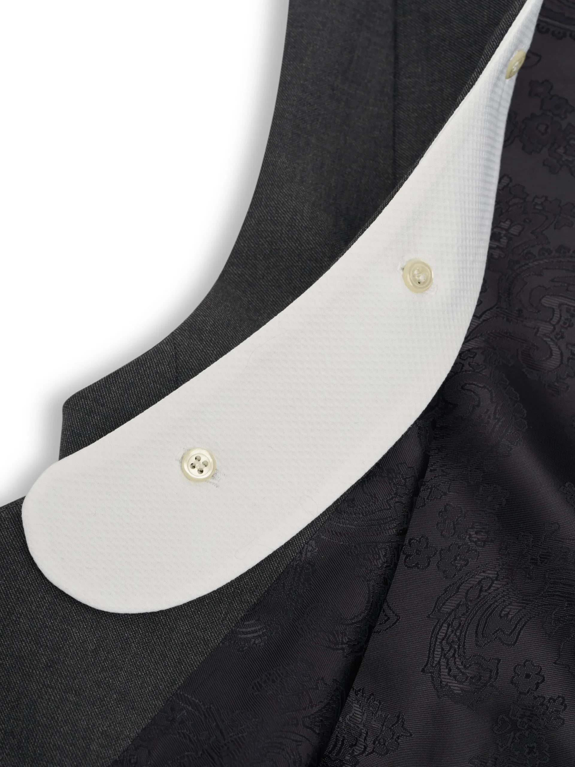 Favourbrook Charcoal Furlong Double Breasted Shawl Lapel Waistcoat with Marcella Slip- Waistcoats | Shawl Lapel Waistcoats