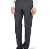 Favourbrook Charcoal Furlong Wool High Waisted Flat Front Trouser- Trousers
