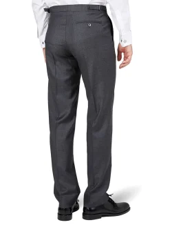 Favourbrook Charcoal Furlong Wool High Waisted Flat Front Trouser- Trousers