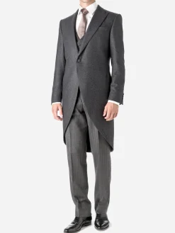 Favourbrook Charcoal Shaftesbury Cashmere Wool Morning Coat- Royal Ascot | Occasionwear