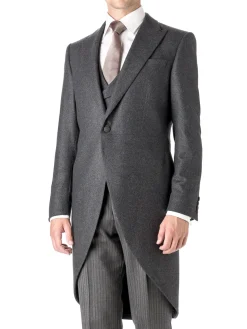 Favourbrook Charcoal Shaftesbury Cashmere Wool Morning Coat- Royal Ascot | Occasionwear