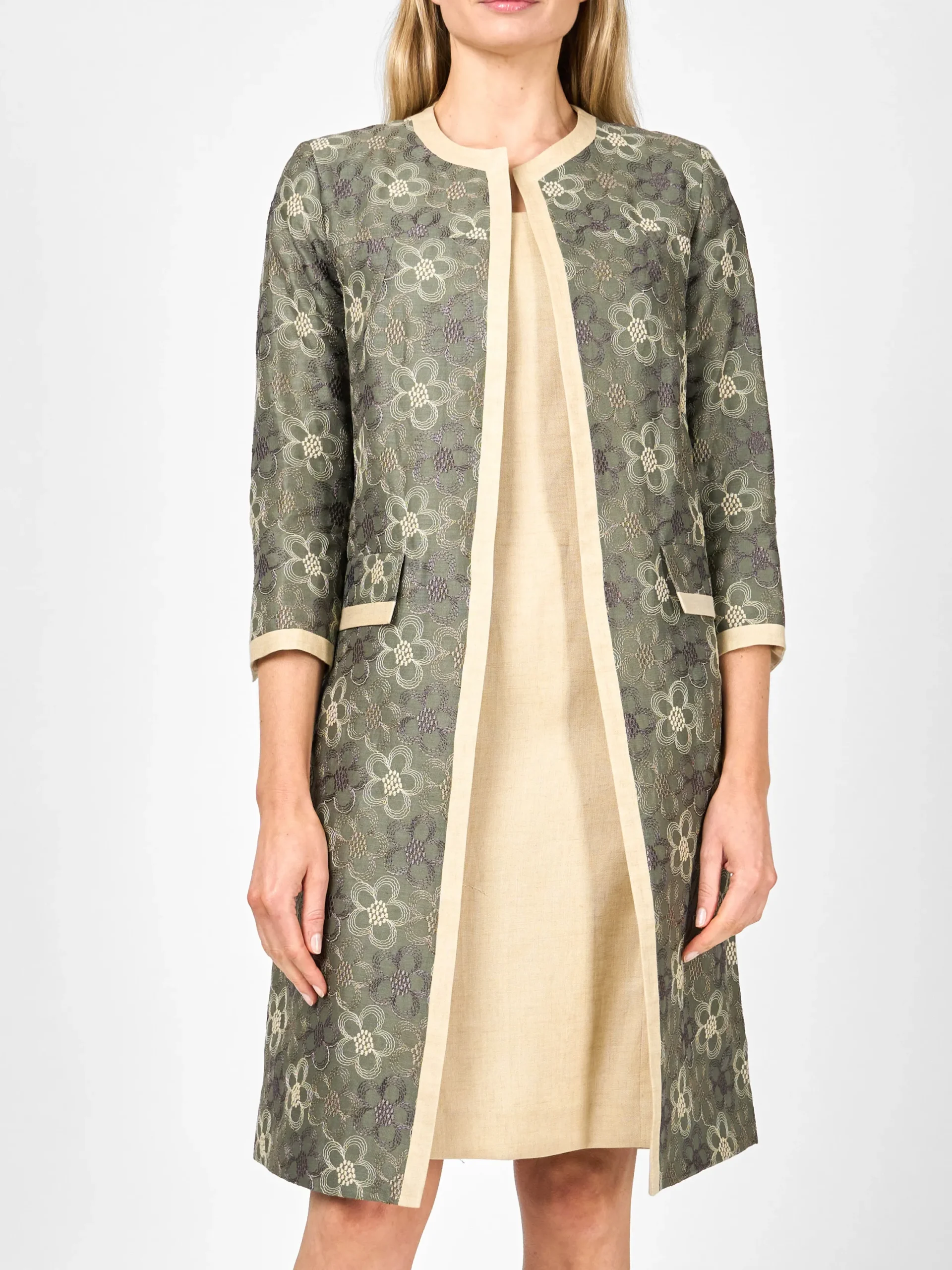 Favourbrook Chelsea Coat Khaki Bronze Aubrey Linen-Women Jackets & Coats