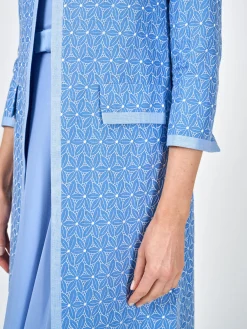 Favourbrook Chelsea Coat Ocean Blue Dudley Linen-Women Jackets & Coats